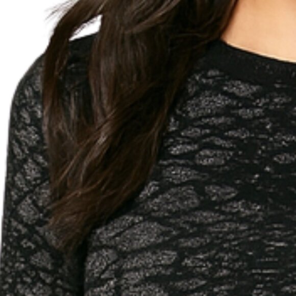 NWT Zara Knit Black Metallic Sweater size S - Picture 4 of 8